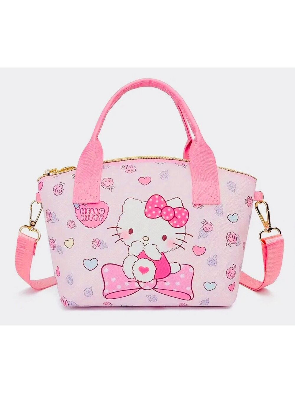 New - Super Cute & Stylish - Retro Style Hello Kitty Faux Leather Handbag